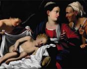 卡罗 沙拉契尼 : The Madonna and Child with Saint Anne and an Angel
